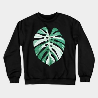 Monstera variegata leaf Crewneck Sweatshirt